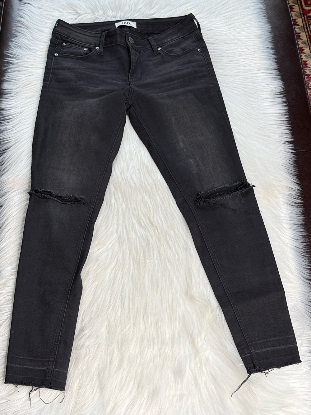 JBD Black Limitless Skinny Ripped Knee Jeans - Picture 2 of 6